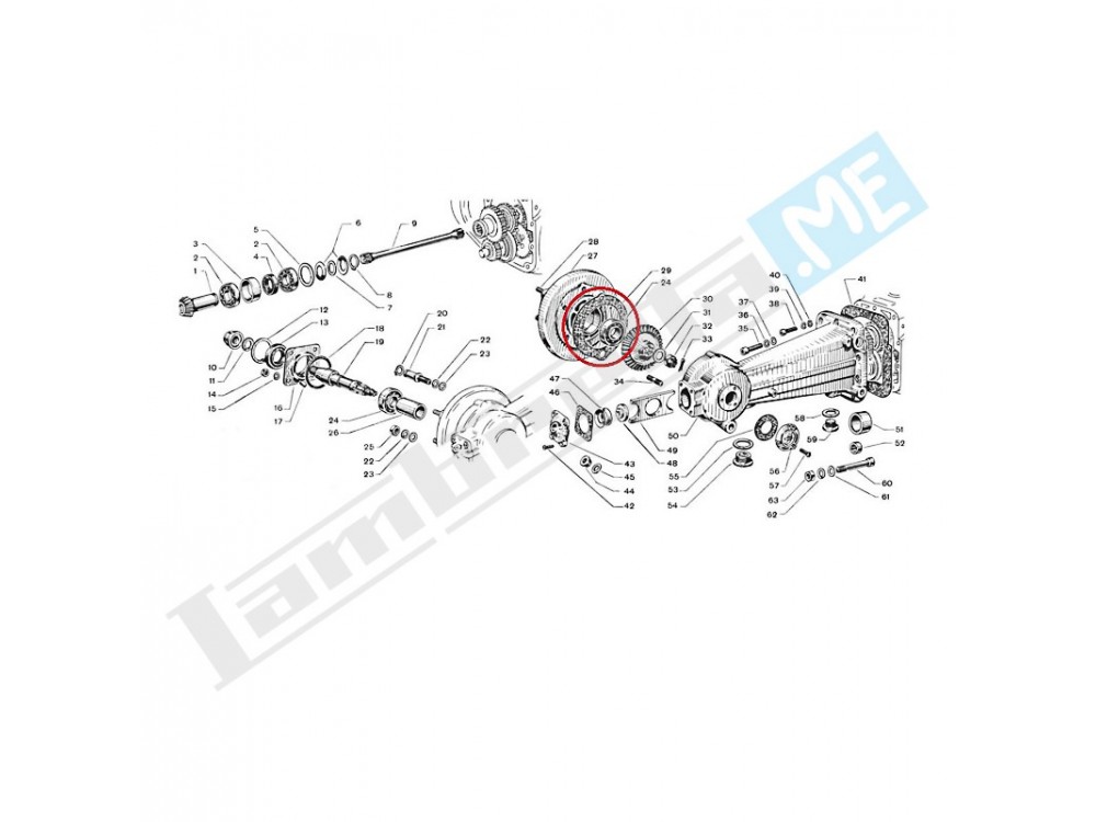 Guarnizione per supporto ruota 8mm