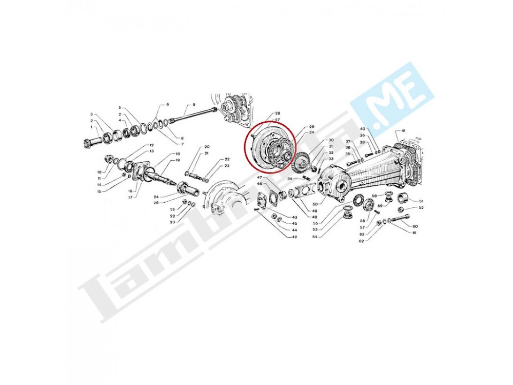 Supporto ruota posteriore con prigioniero DIAMETRO MASSIMO mm151