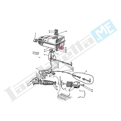 Dado Ø 6mm, alto, chiave 10mm