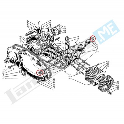 Dado autobloccante 16mm per perno motore