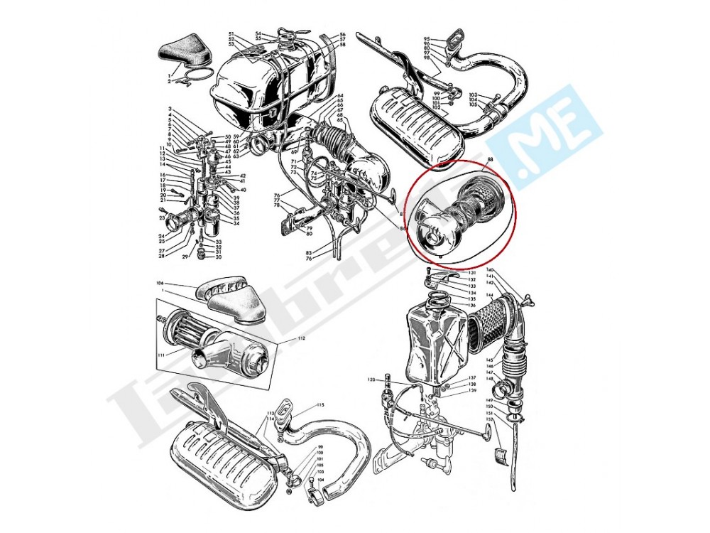 Scatola filtro aria per fig. 112