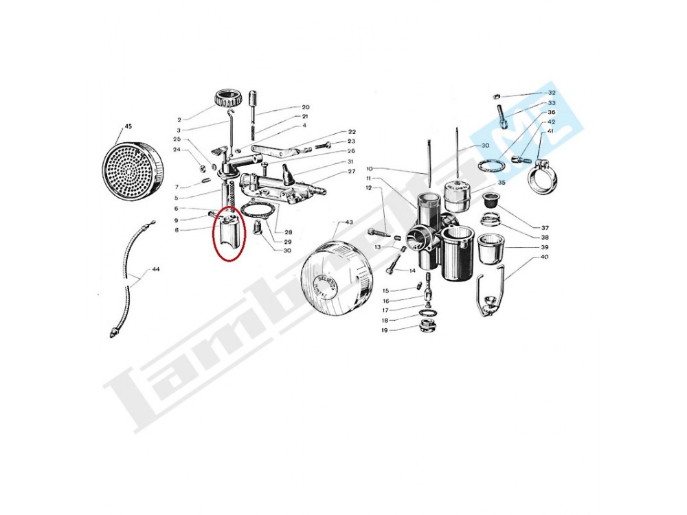 Valvola gas n.75 (per carburatore tipo MA18B3)