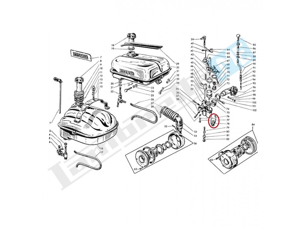 Tirante completo bicchierino per filtro benzina