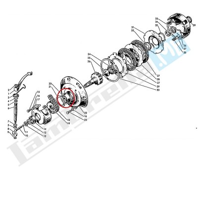 Cuscinetto a sfere albero motore lato volano 6204