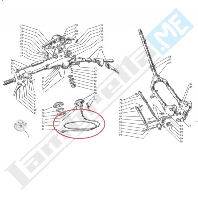 Trasmissione tachimetro/contachilometri (quadro 2mm)