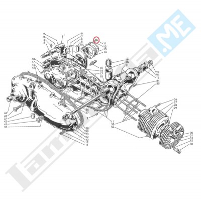 Dado Ø 6mm, alto, chiave 10mm