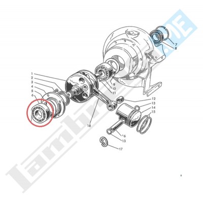 Cuscinetto albero motore lato pignone