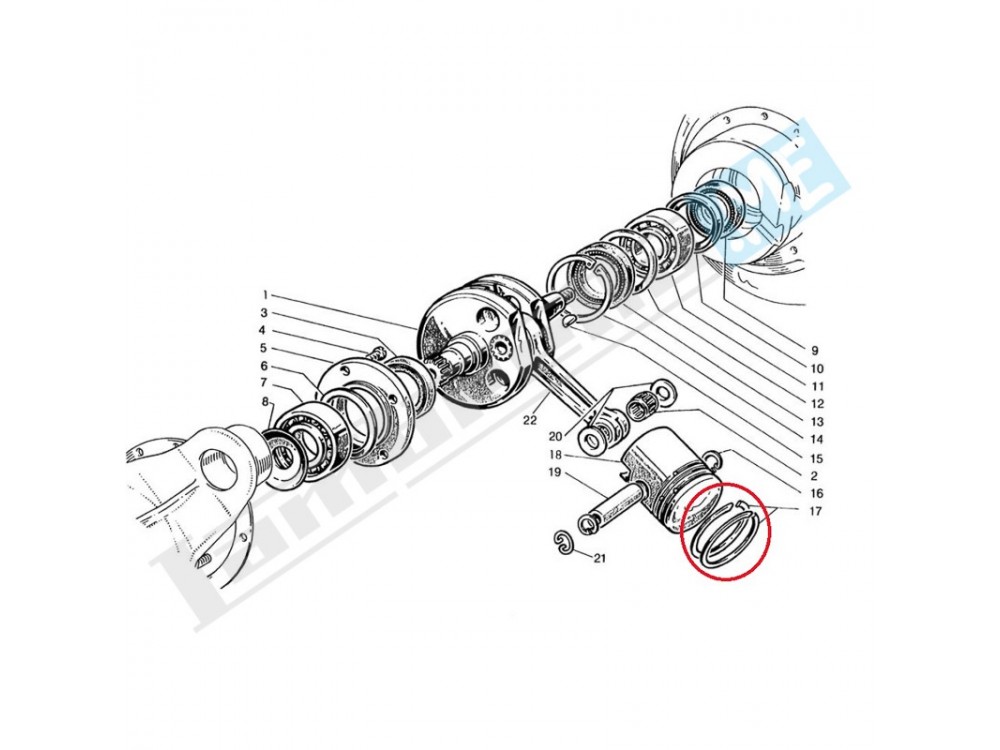 Segmento Pistone Ø std 52x2,5mm e maggiorazioni