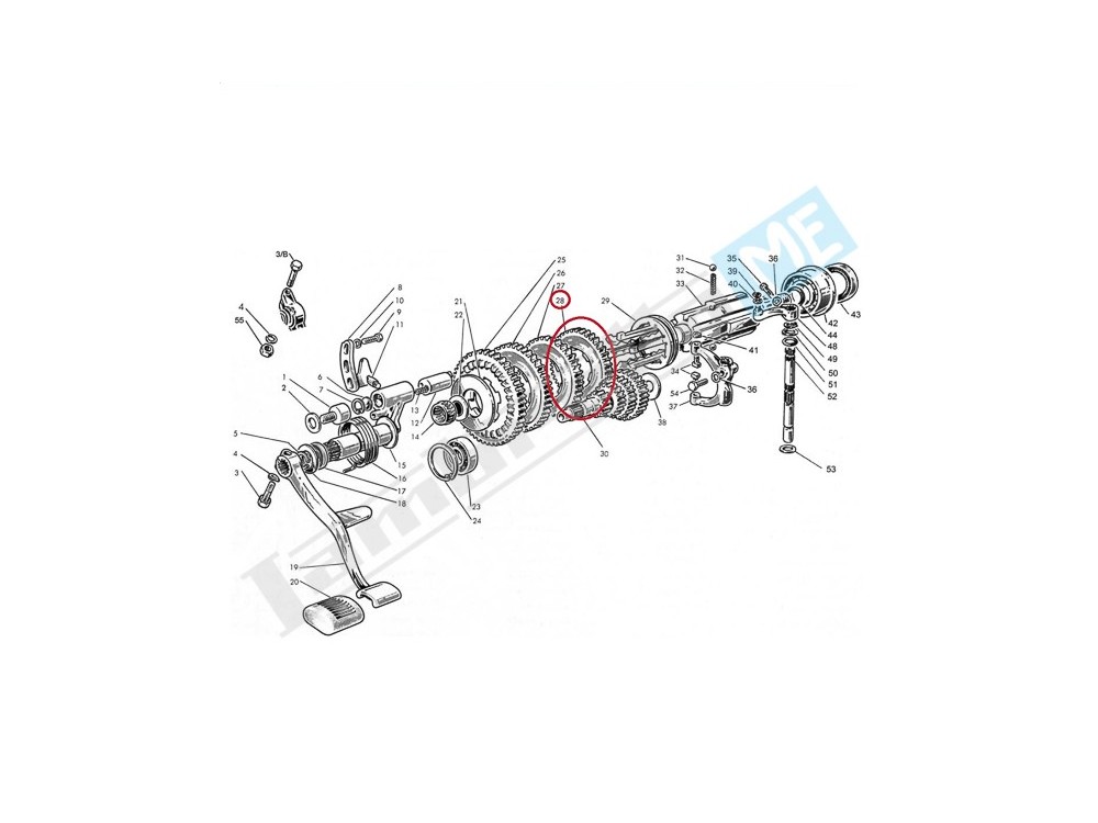 Ingranaggio IV velocità 33 denti