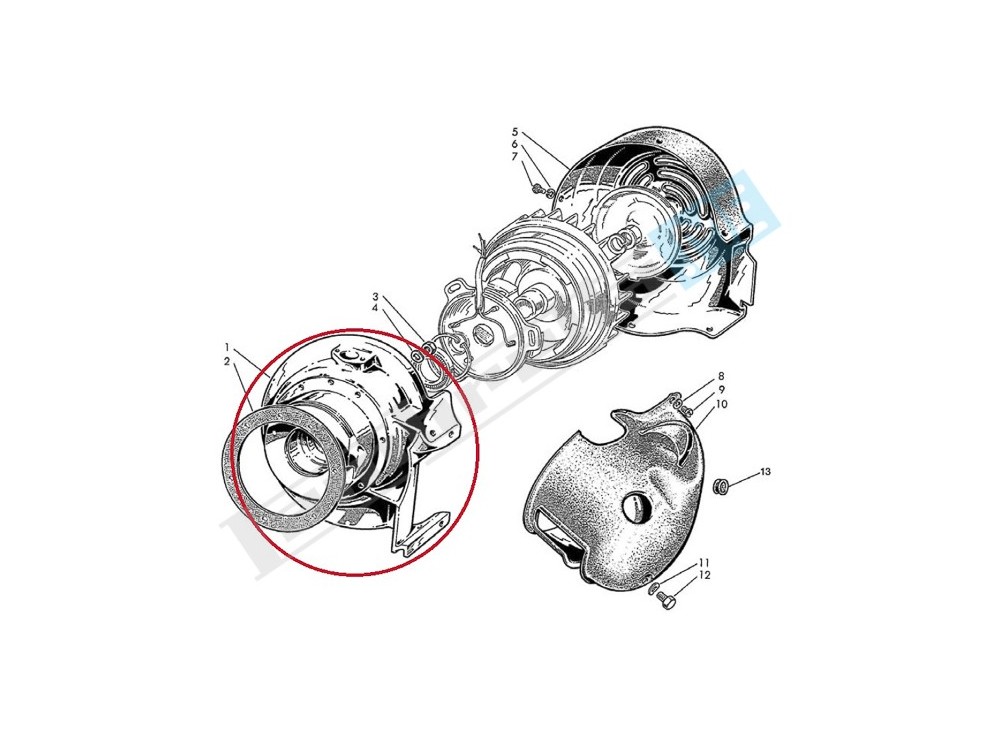 Flangia supporto volano magnete