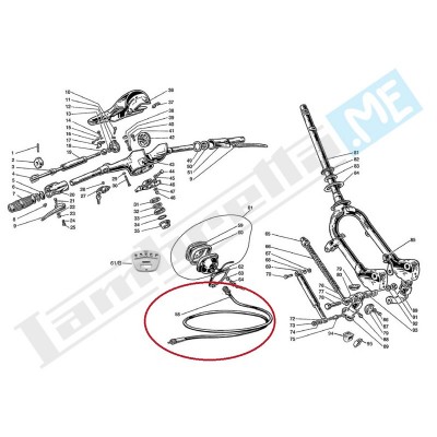 Trasmissione tachimetro/contachilometri (quadro 2mm)