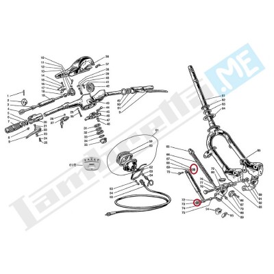 Dado Ø 6mm, alto, chiave 10mm