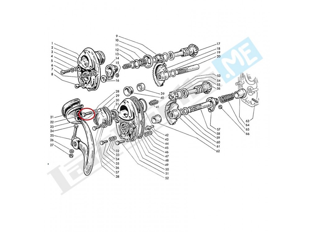 Vite fissaggio coperchio Ø6X47mm chiave 10mm