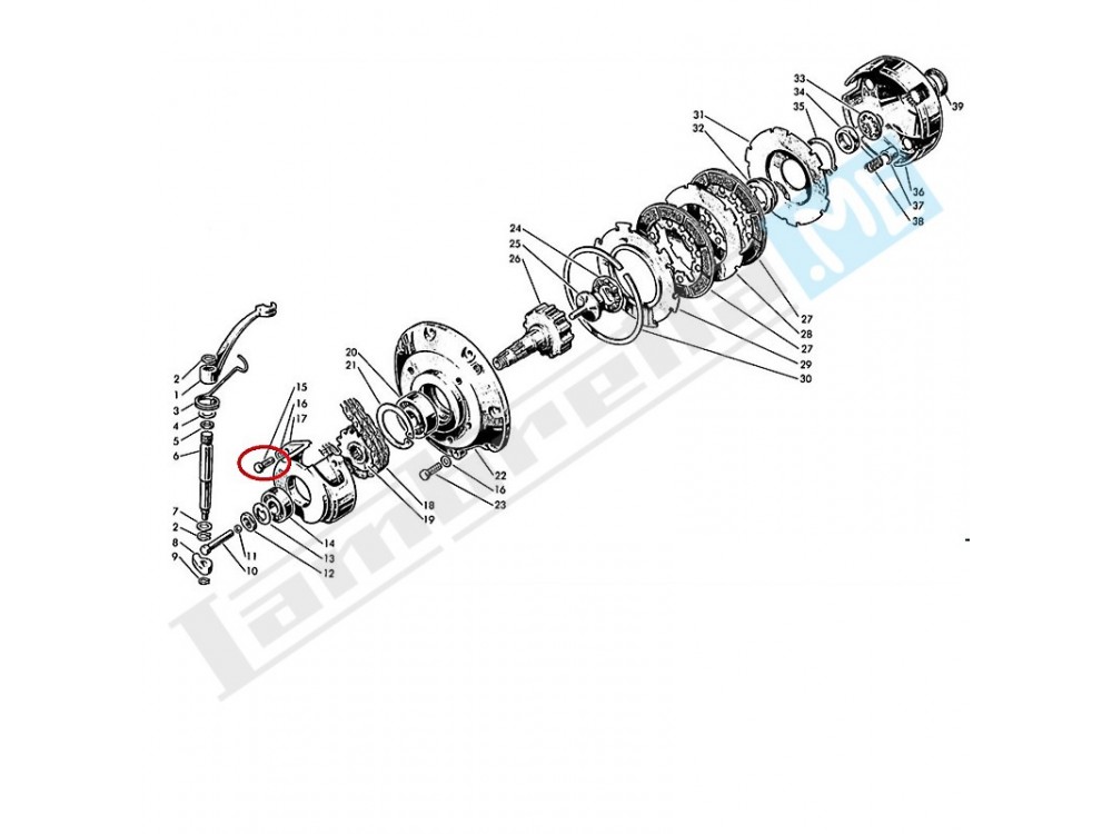 Vite Ø 6X25 chiave 10mm