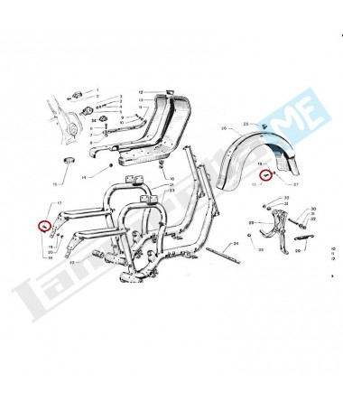 Vite fissaggio parafango posteriore